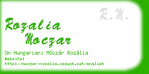 rozalia moczar business card