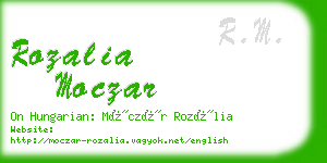 rozalia moczar business card